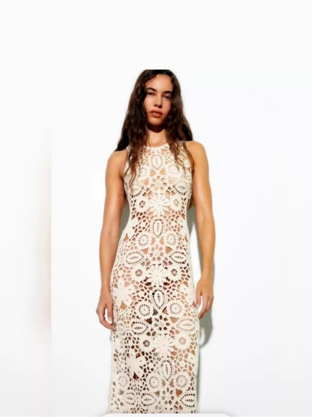 Zara Cut Out Crochet Dress 🌴